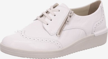 Scarpa stringata 'Klassischer Schnürschuh Damen 66.936 11 Echtleder in weiß' di Gabor Comfort in bianco: frontale