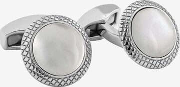 Tateossian London Manchetknopen 'Bullseye' in Zilver: voorkant