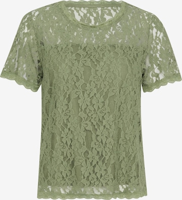 Cream Blouse 'Kit' in Green: front