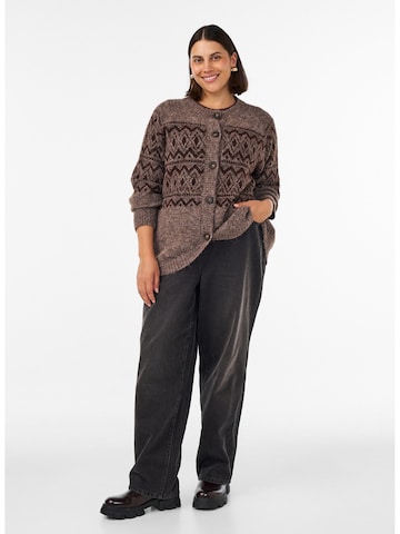 Zizzi Strickjacke in Braun