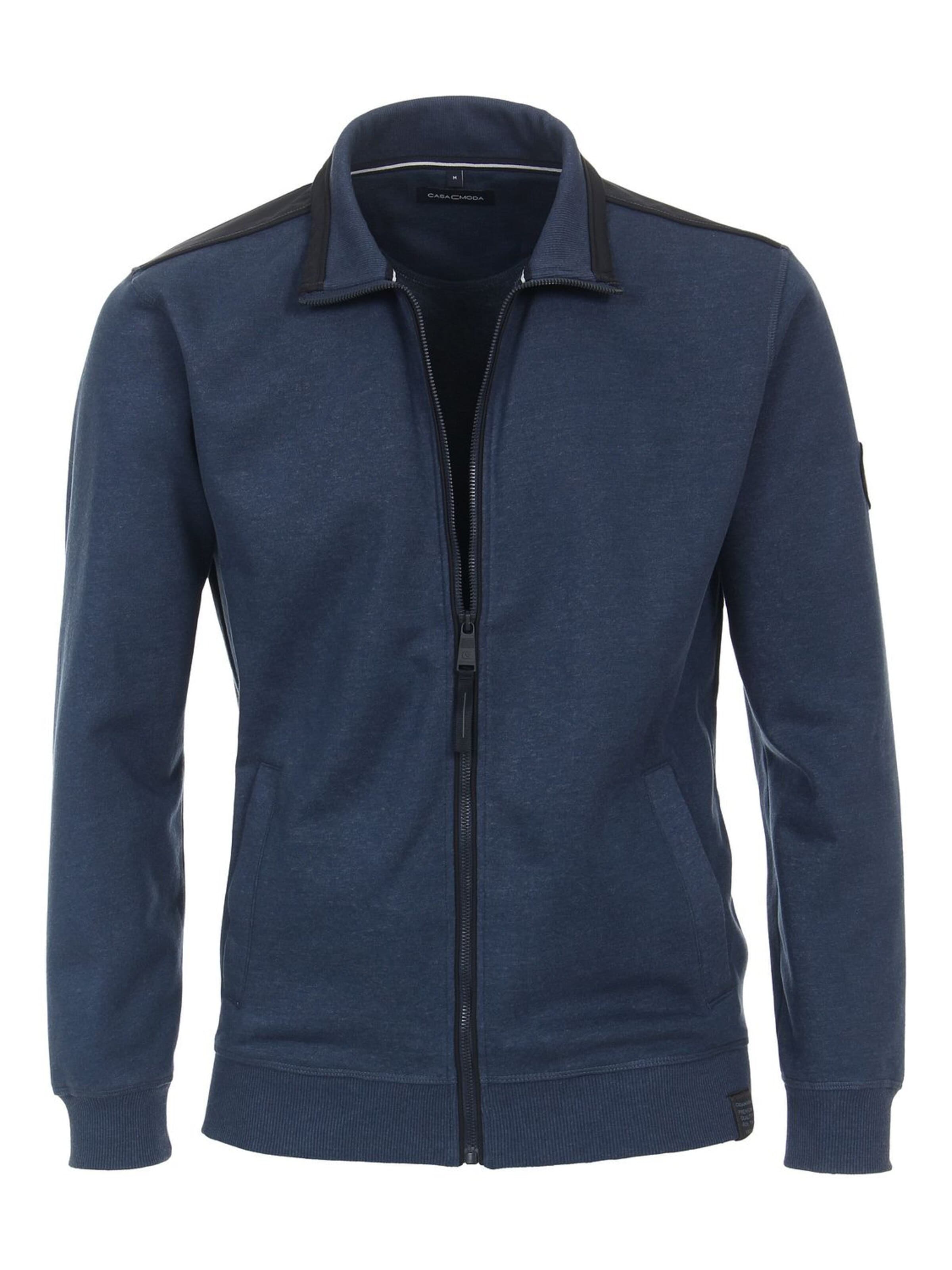 CASA MODA Knit Cardigan in Blue: front