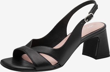 Sandales Tamaris en noir : devant