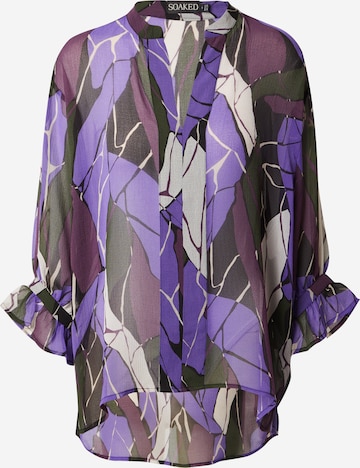 SOAKED IN LUXURY Bluza 'Josefine' | vijolična barva: sprednja stran