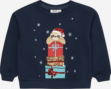 Sweat-shirt 'Yda Xmas' KIDS ONLY en bleu : devant