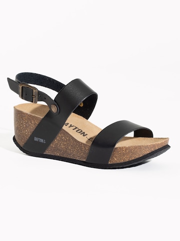 Bayton Sandalen met riem 'Selene' in Zwart