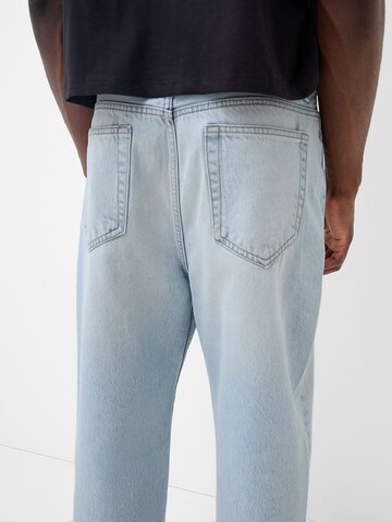 Largi Jeans de la Bershka pe albastru