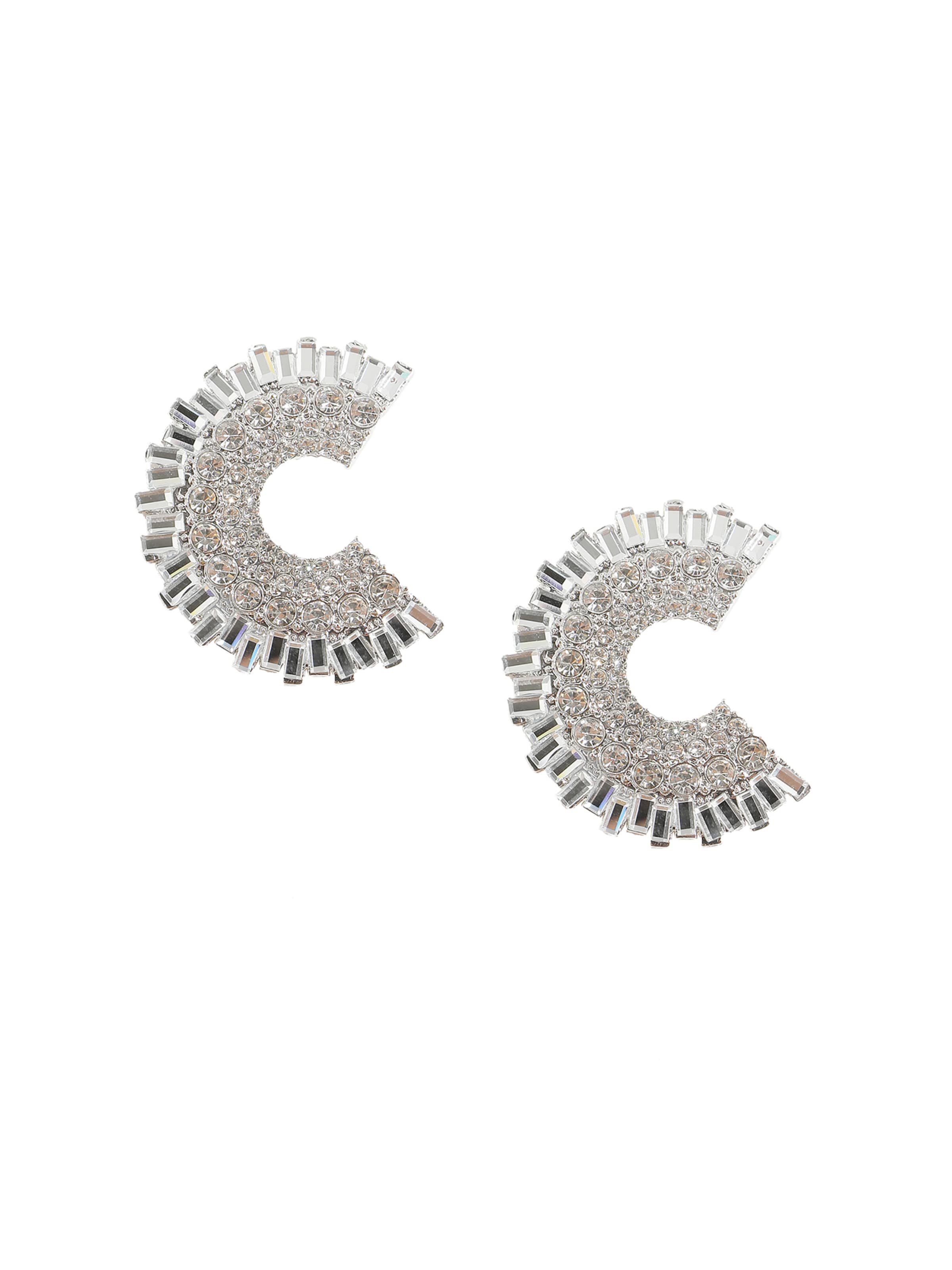 Boucles d'oreilles 'Yuvitha' SOHI en argent : devant