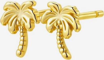 Orecchini 'Palm Tree' di Hey Happiness in oro: frontale