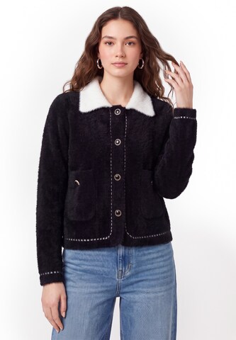 Cardigan myMo ESSENTIALS en noir : devant