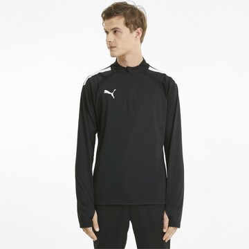 PUMA Athletic Sweatshirt 'Team Liga' in Black: front