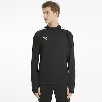 PUMA Athletic Sweatshirt 'Team Liga' in Black: front