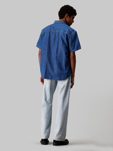 Calvin Klein Jeans Regular fit Overhemd in Blauw