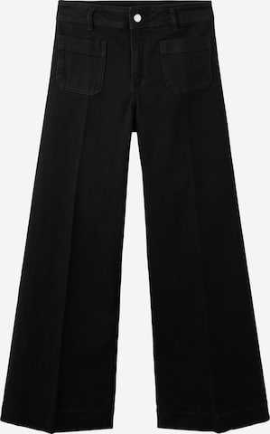 MANGO Wide Leg Farkut 'JESSIE' värissä musta: etupuoli