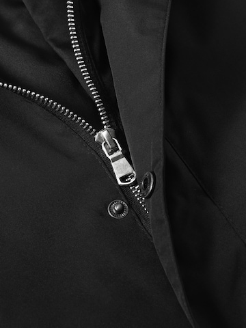 ALLTHEMEN Between-Seasons Coat 'Regenstille' in Black