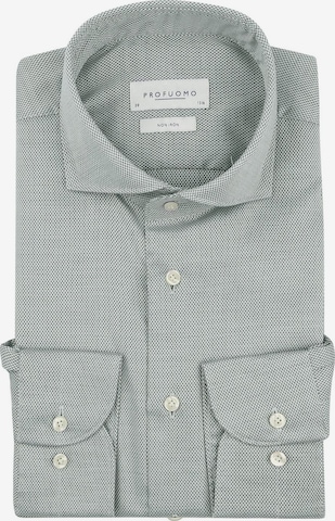 Profuomo Slim fit Button Up Shirt in Green: front