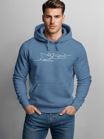 Neverless Sweatshirt 'Paperschiff'‌‌‌‌‌‌‌ in Blau