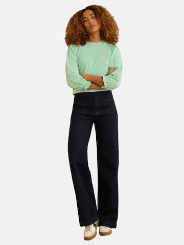 love & roses Blouse in Groen: voorkant