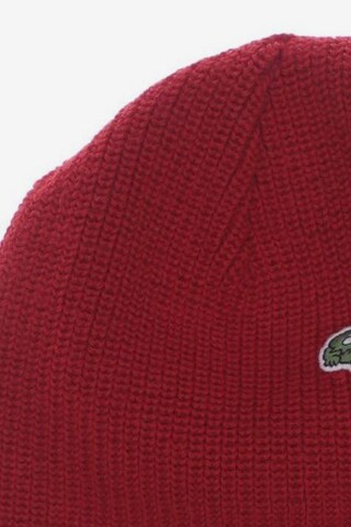 LACOSTE Hut oder Mütze One Size in Rot