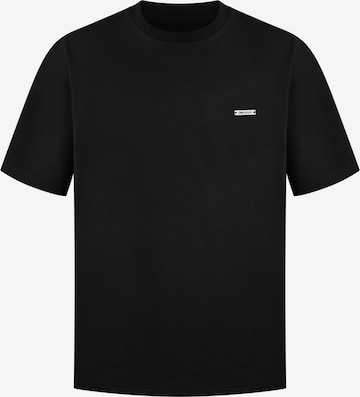 Smilodox Basic T-Shirt Ilyas in Schwarz: Vorderseite