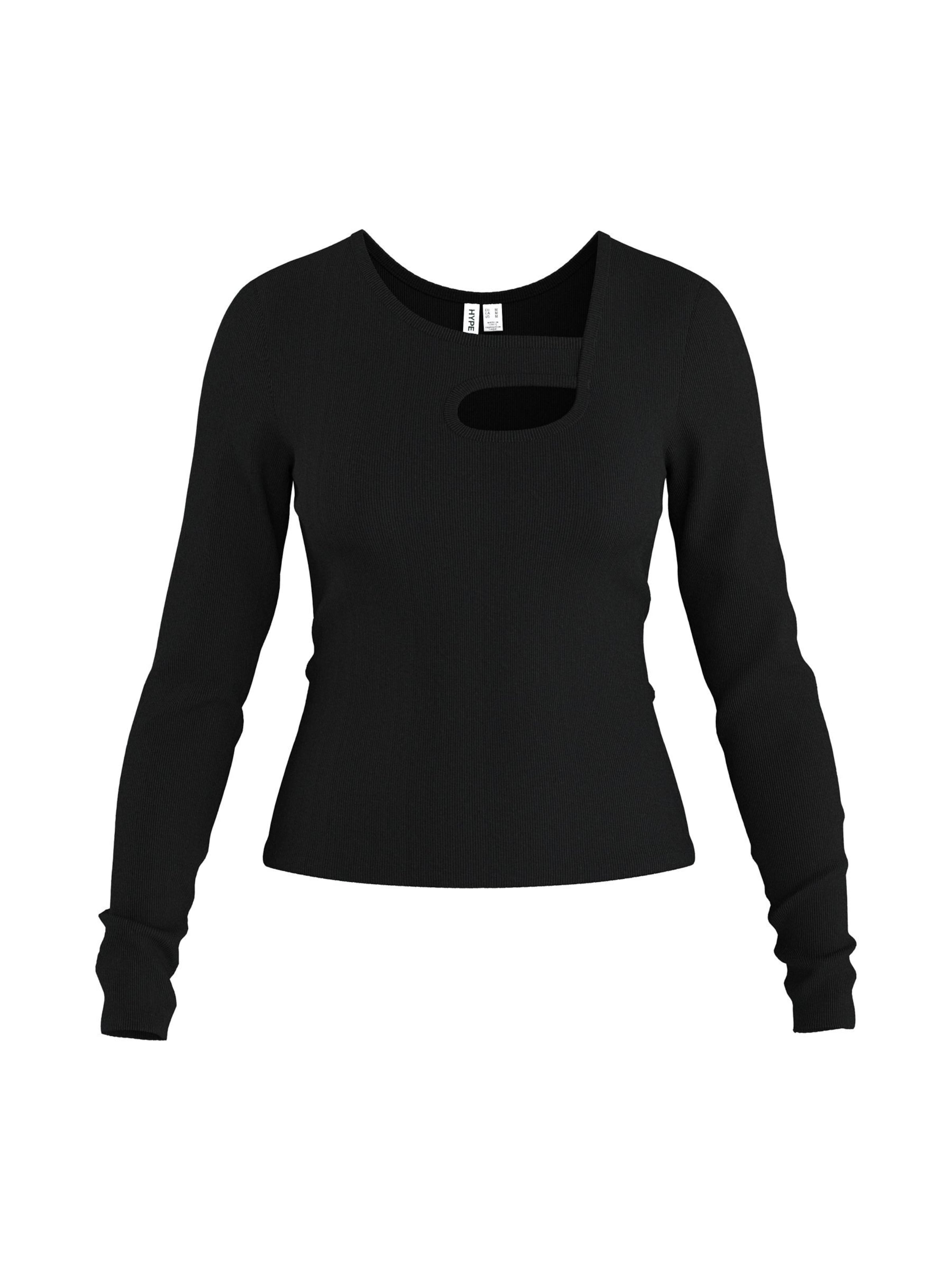 HYPEDROP - Camiseta 'JUNA' en negro: frente