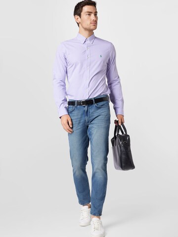 Slim fit Cămașă de la Polo Ralph Lauren pe mov