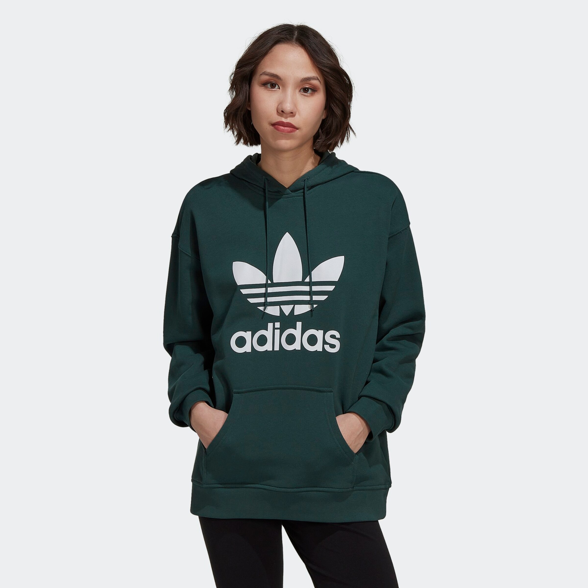 Mode Joggingkleren Sweatshirts met capuchon Adidas Sweatshirt met capuchon zwart-wit gedrukte letters casual uitstraling 