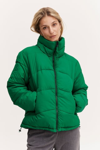 b.young Winter Jacket in Green: front