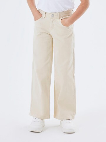 NAME IT Wide leg Τζιν 'Rose' σε μπεζ: μπροστά