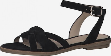 s.Oliver Strap sandal in Black: front