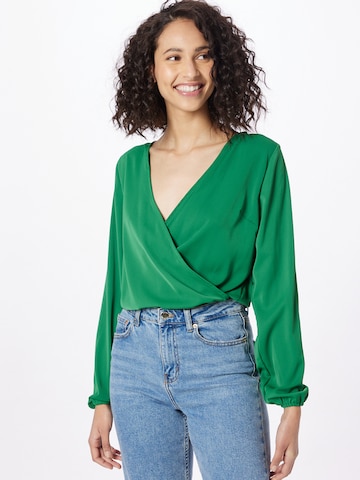 AX Paris Shirt Bodysuit in Green: front