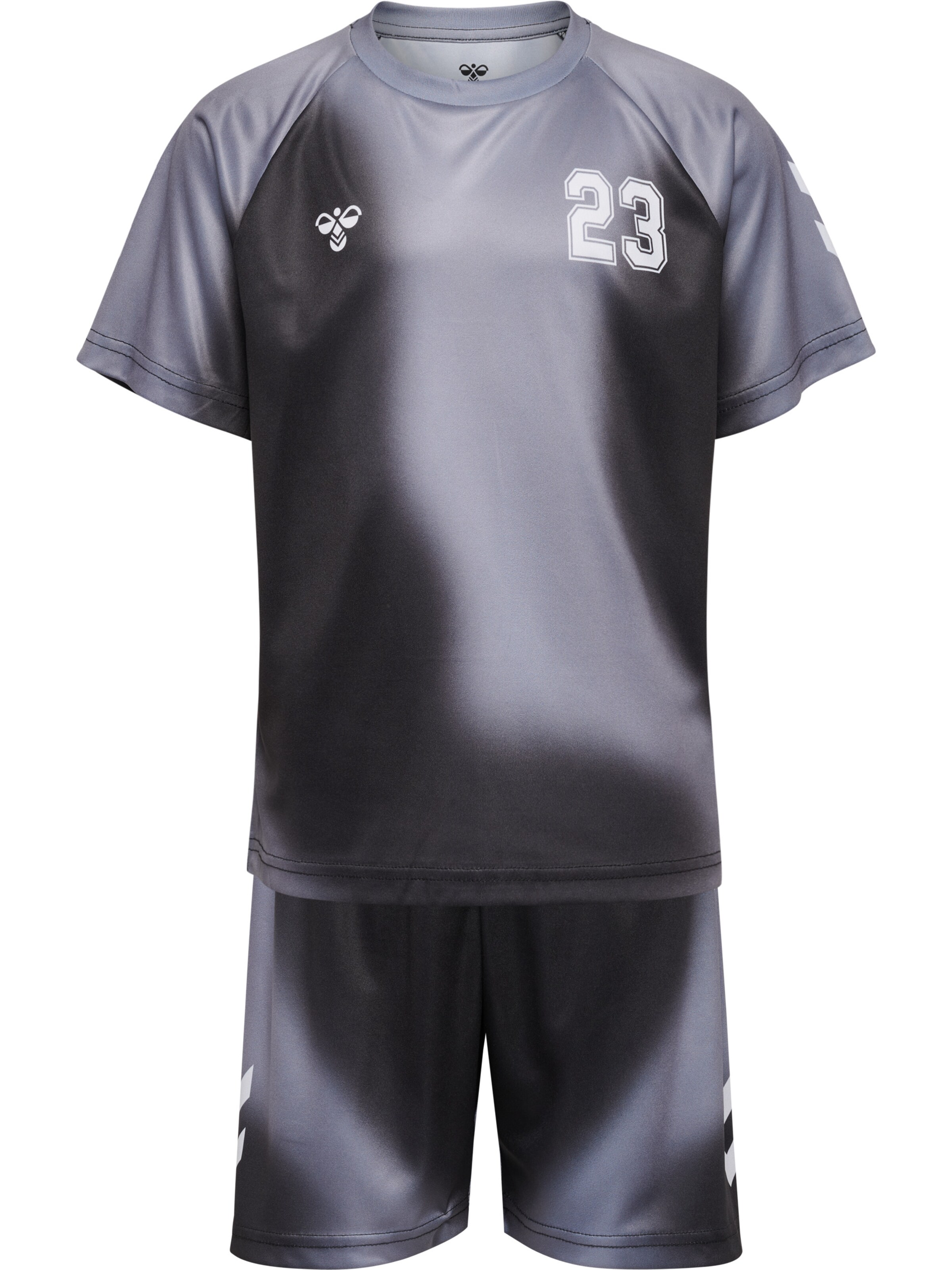 Hummel Regular Fit Trainingsanzug in Schwarz: Vorderseite