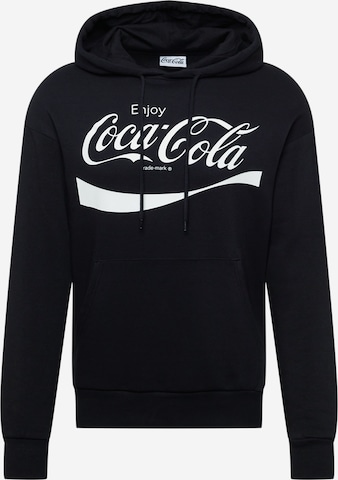 JACK & JONES Sweatshirt 'COCA COLA' in Black: front