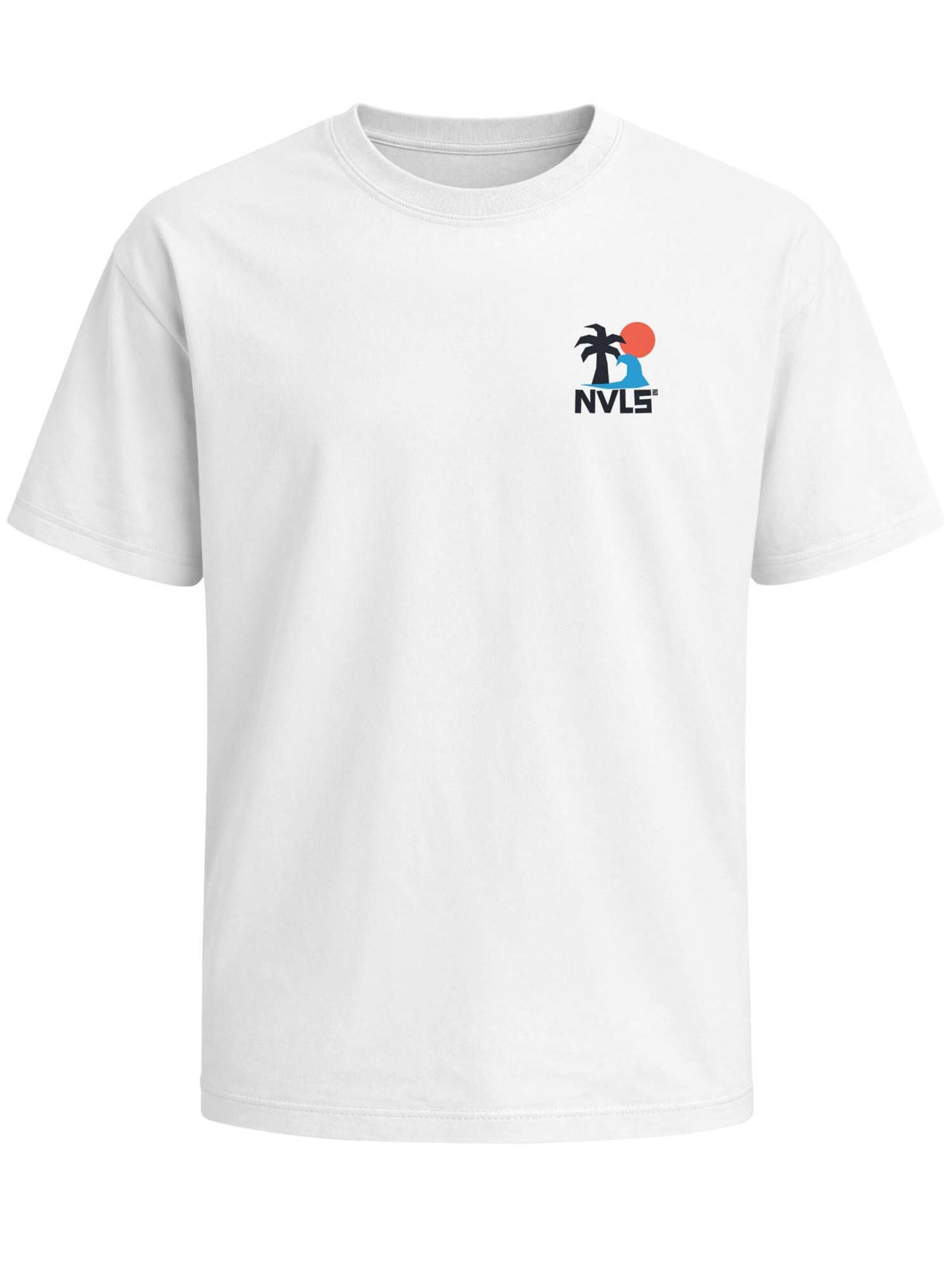 Neverless Shirt 'Beach Palm' in White: front