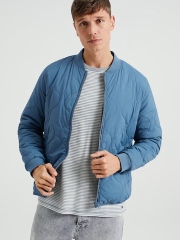 Veste mi-saison WE Fashion en bleu : devant