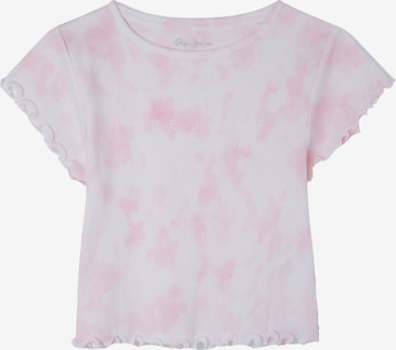 T-Shirt Pepe Jeans en rose : devant