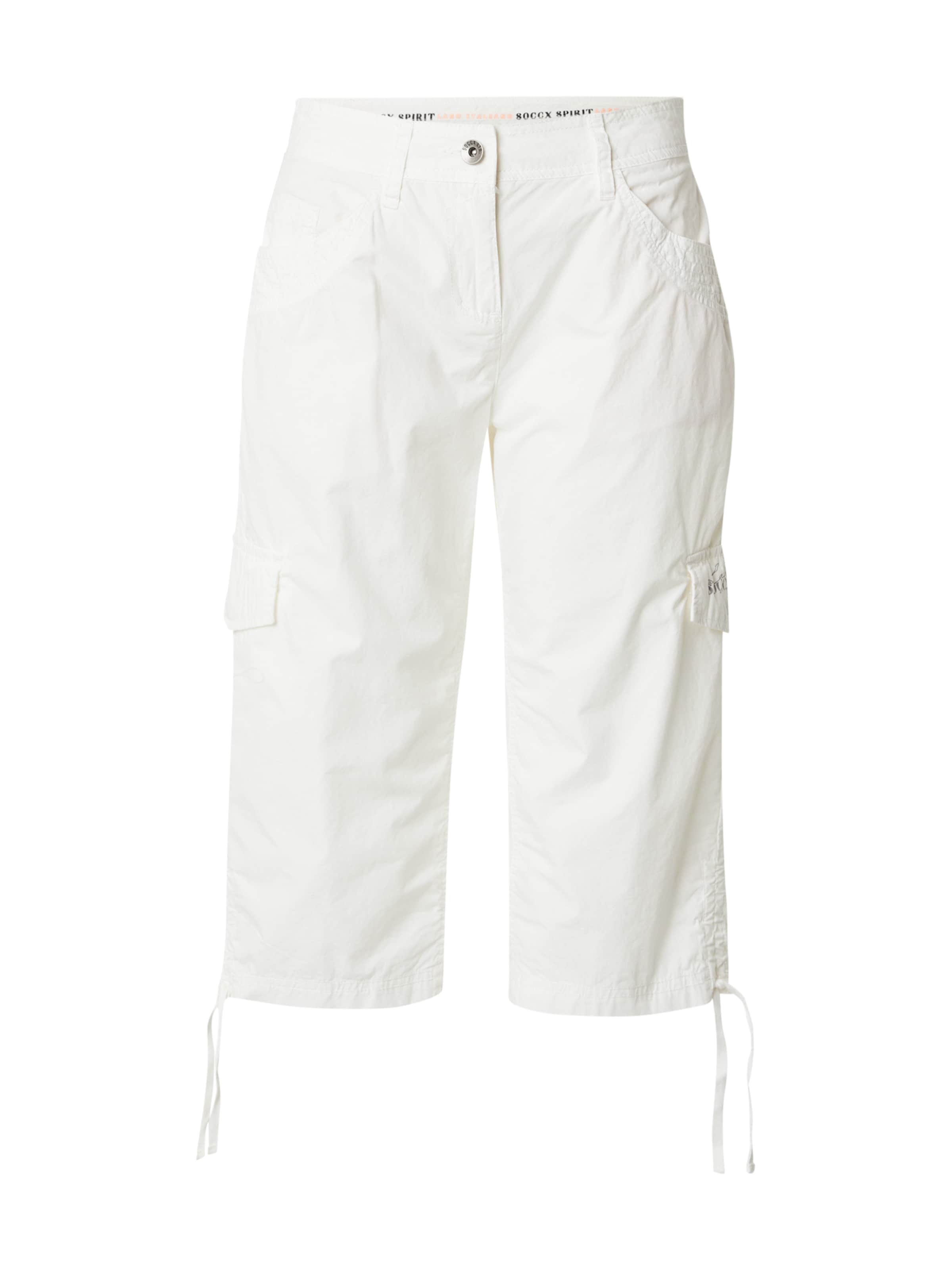 Soccx - regular Pantalón cargo en blanco: frente