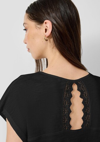 QS T-Shirt in Schwarz