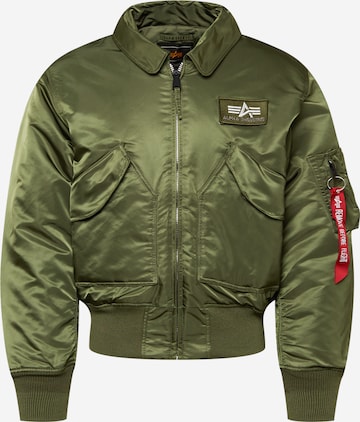 ALPHA INDUSTRIES Средняя посадка Демисезонная куртка 'CWU 45' в Зеленый: спереди