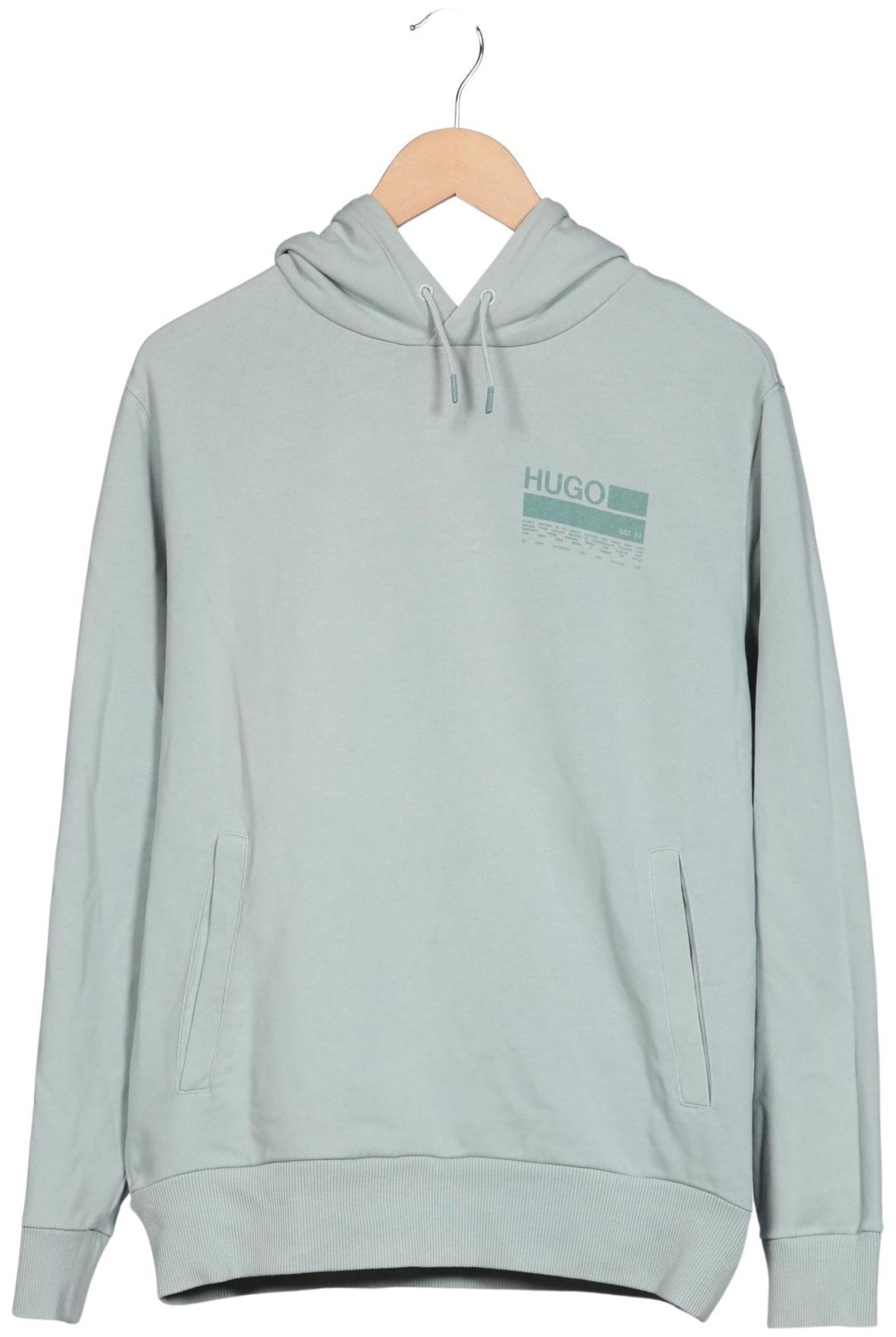 HUGO Sweatshirt & Zip-Up Hoodie in S in Green: front