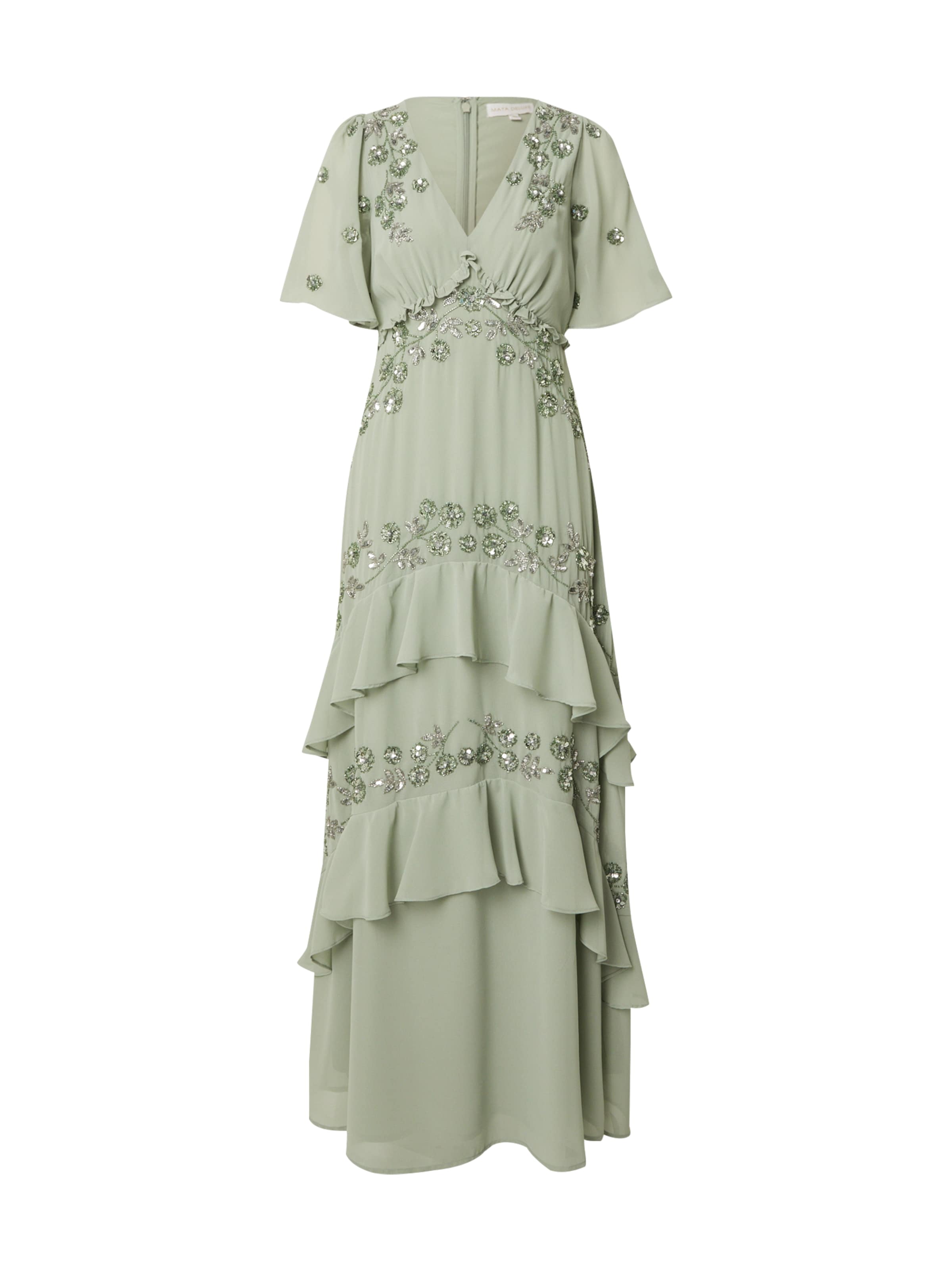 Maya Deluxe Evening dress in Green: front