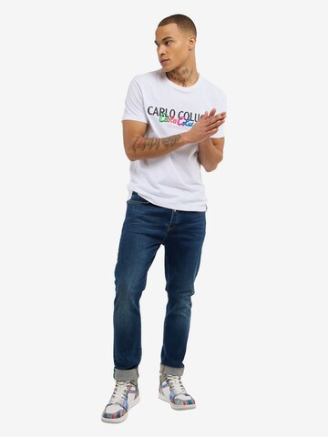 T-Shirt 'Camisa' Carlo Colucci en blanc : devant