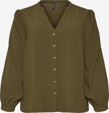 Vero Moda Curve Blouse 'VIBE' in Green: front