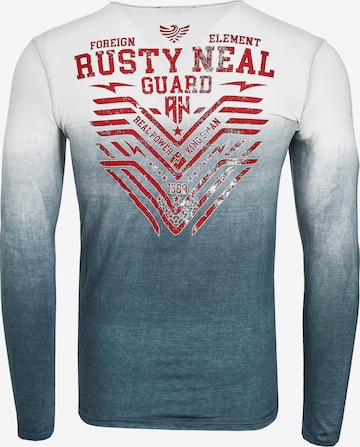 Rusty Neal Longsleeve mit großem Front-Print in Grau