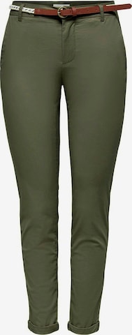 ONLY - Pantalón chino en verde: frente