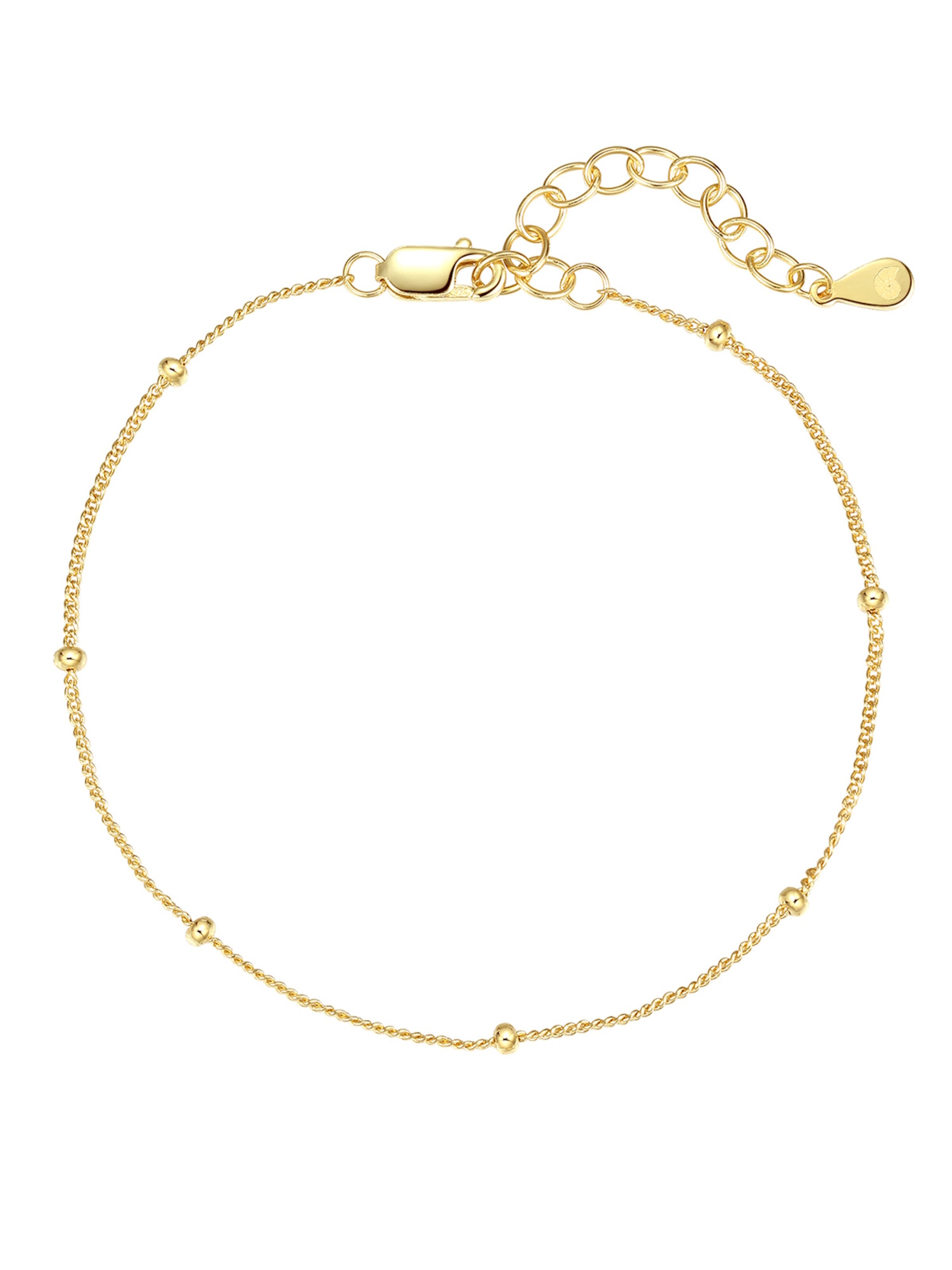 Braccialetto 'Fine Bobble' di Hey Happiness in oro: frontale