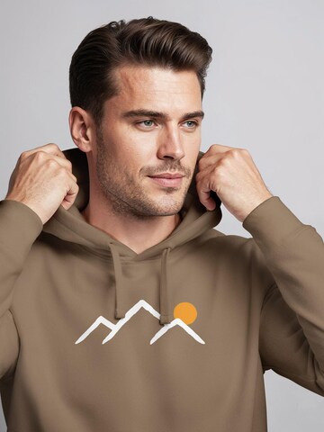 Neverless Sweatshirt 'Mountain Sun' in Brown