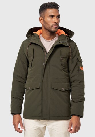 INDICODE JEANS Between-Seasons Parka 'Ocala' in Green: front