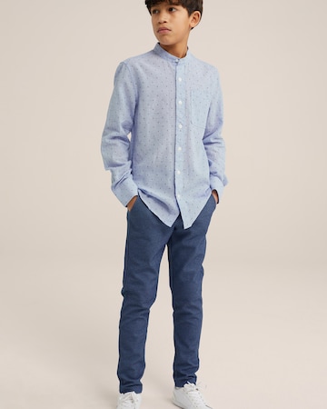 WE Fashion Regular fit Button Up Shirt in Blue