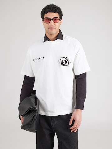 DIESEL Μπλουζάκι 'BOGGY-V6' σε λευκό: μπροστά