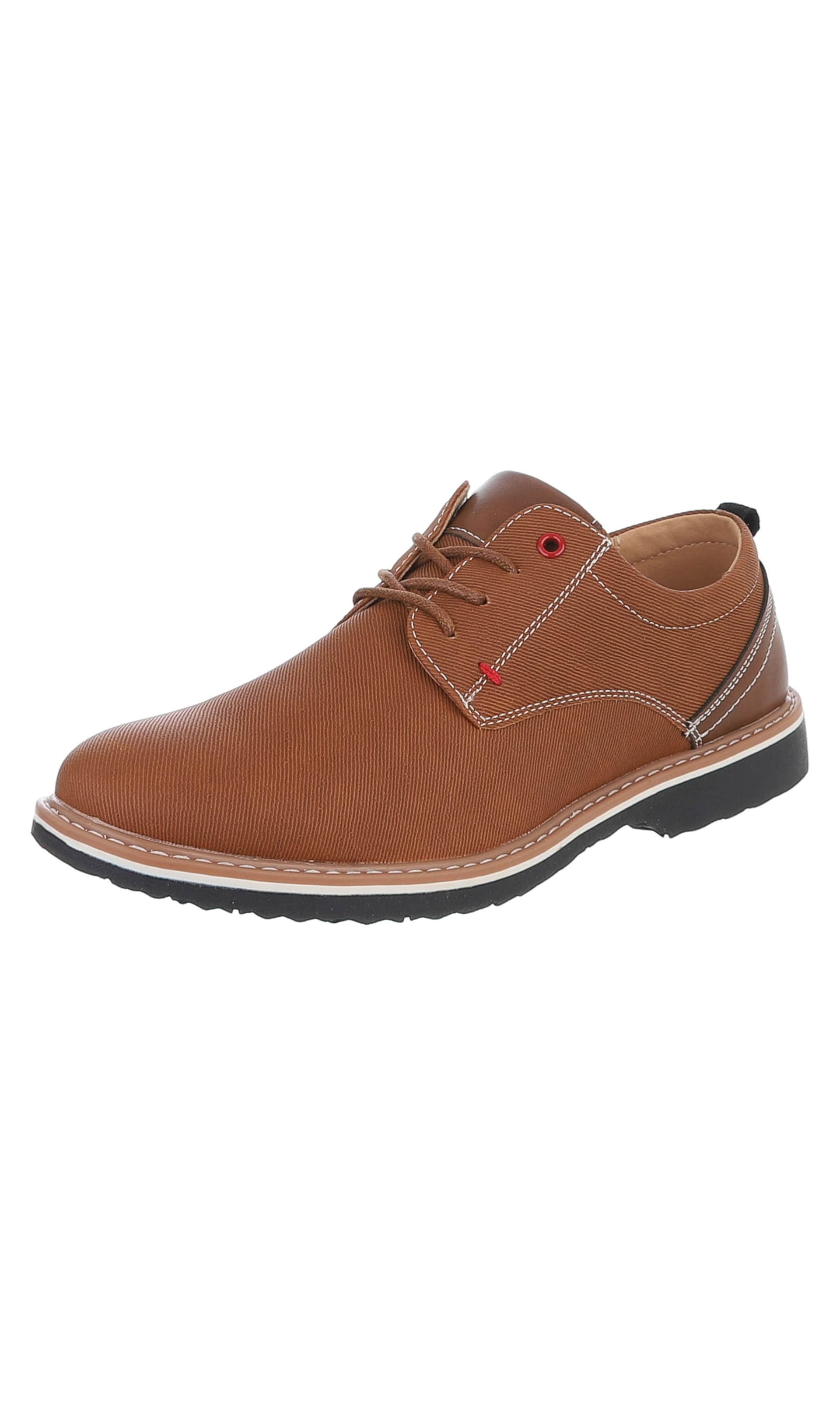 CoolWalk Lace-Up Shoes in Brown: front
